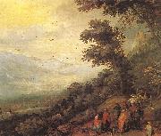 BRUEGHEL, Jan the Elder Gathering of Gypsies in the Wood fddf oil on canvas